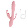Вагинально- клиторальный вибратор "Eros vibrator", тройная стимуляция, 10 режимов