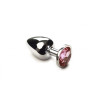 Анальная пробка,Silver Pink Topaz, L