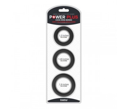 Набор из 3 шт эрекционных колец Power Plus Cock Ring Series без вибрации