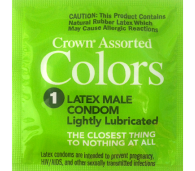Презервативы Crown Assorted Colors (разноцветные)(по 1шт)