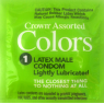 Презервативы Crown Assorted Colors (разноцветные)(по 1шт)