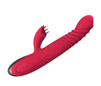 Вибратор кролик "Fish tongue", ротация, вибрация, функция подогрева