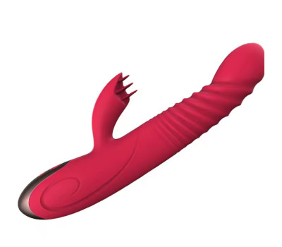 Вибратор кролик "Fish tongue", ротация, вибрация, функция подогрева