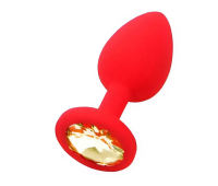 Силиконовая анальная пробка с кристаллом SKN KSIL-06S ( размер S ) Силиконовая анальная пробка с кристаллом SKN KSIL-06S ( размер S )