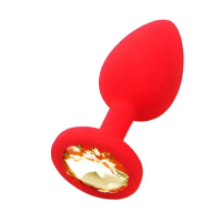 Силиконовая анальная пробка с кристаллом SKN KSIL-06S ( размер S )