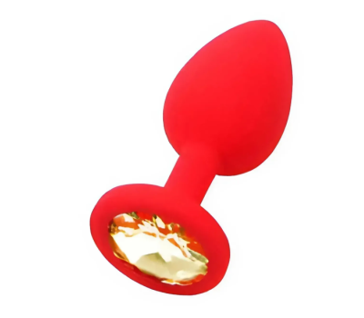 Силиконовая анальная пробка с кристаллом SKN KSIL-06S ( размер S )