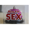 Звонок настольный "RING FOR SEX" малиновый