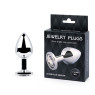 SILVER PLUG MEDIUM (втулка анальная), L 82 мм, D 34 мм, вес 90г, цвет кристалла бесцветный