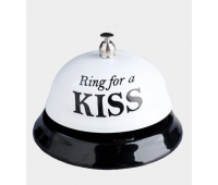Звонок настольный "RING FOR A KISS" белый
