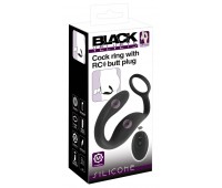 Вибратор простаты с эрекционным кольцом Cock ring with RC butt plug