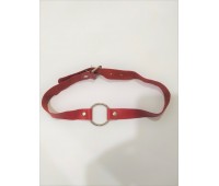 Кляп Leather O-Ring Gag, Red