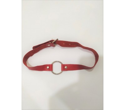 Кляп Leather O-Ring Gag, Red