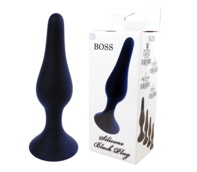 Анальный плаг Silicone Plug Black - Small, BS6400092
