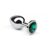 Анальная пробка,Silver Emerald, L