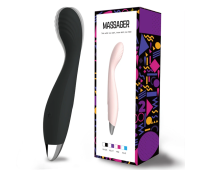 Вагинальный вибратор для точки G "Flamingo", чёрный, 10 режимов вибрации