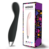 Вагинальный вибратор для точки G "Flamingo", чёрный, 10 режимов вибрации