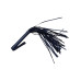 Классическая кожаная плеть с петлей на рукояти Premium Dark blue