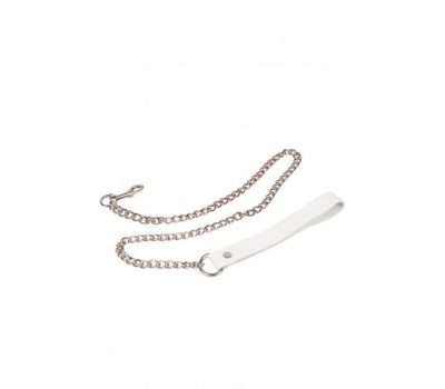 Поводок Leather Leash, White