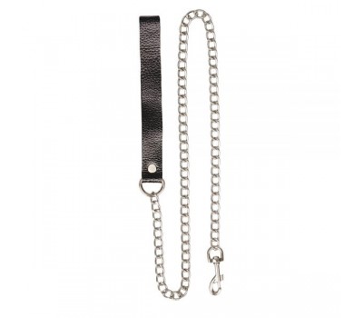 Поводок Leather Leash, Black кожа