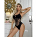 Боди Cindy сетка с узором розы, размер S/L black (без доступа)