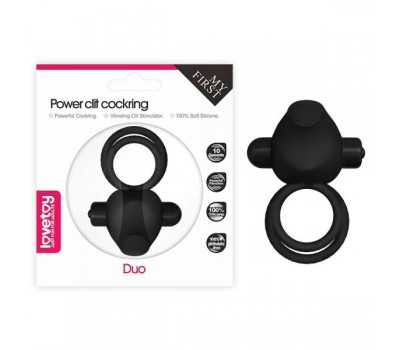 Эрекционное виброкольцо Power Clit Cockring, Black