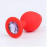 Анальная пробка, Red Silicone, Dimond S