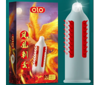 Презерватив OLO с усиками + шарик "Phoenix Spiny condom" (1 презератив + 1 шарик)