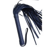 Классическая кожаная плеть с петлей на рукояти Premium Dark blue
