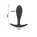 Силиконовая анальная втулка Black silicone, размер М