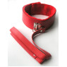 ОШЕЙНИК С ПОВОДКОМ цвет красный, (PVC, текстиль)