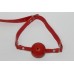 КОМПЛЕКТ (наручники, маска, кляп, плеть, щекоталка с пухом) цвет красный + ПОДАРОК