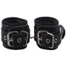 Наручники BDSM-NEW PVC Handcuffs Woven Belt Edge Sealing With Chain, Black