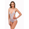 Sensual Teddy Mindy (mesh, lace), white, 44/46