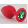 Анальная пробка, Red Silicone, Emerald S