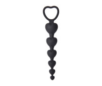 Анальный стимулятор "Stick heart", силикон цвет чёрный