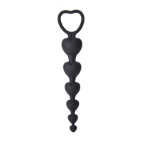 Анальный стимулятор "Stick heart", силикон цвет чёрный