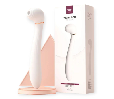 Вибромассажёр вакуум и вибрация "Desirable wand", 10 режимов цвет белый