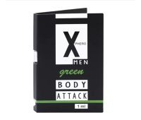 Духи с феромонами для мужчин X phero Men Green Body Attack, 1 ml