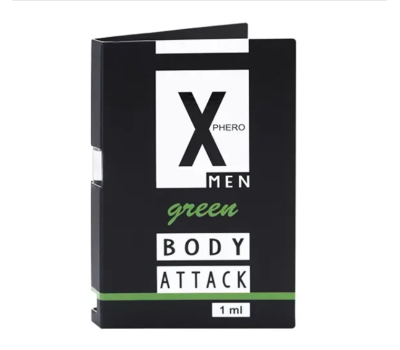 Духи с феромонами для мужчин X phero Men Green Body Attack, 1 ml