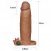 Насадка с вибрацией увеличивающая Add 3" Vibrating Penis Sleeve, Brown