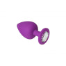 Анальная пробка Small, Purple Silicone Diamond, S