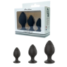Набор анальных стимуляторов Boss Series - Silicone Anal Plugs Set (2,8 / 3,5 / 4,4 cm)