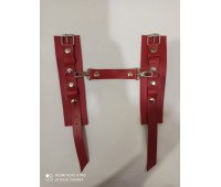 Премиум наручники из натуральной кожи Soft Skin BDSM Desire красный