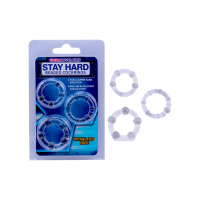 Эрекционные кольца 3шт набор, прозрачные STAY Hard Эрекционные кольца 3шт набор, прозрачные STAY Hard
