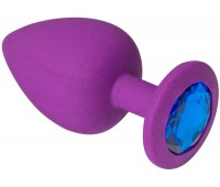 Анальная пробка, Purple Silicone Sapphire, L