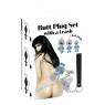 Набор из 4-х пробок с поводком Butt Plug Set with a Leash S, M, L