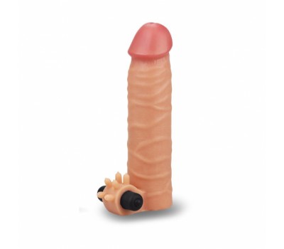 Насадка с вибрацией Add 1.5" Vibrating Silicone Extender, Flesh