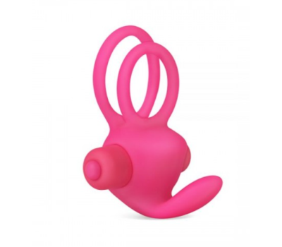Эрекционное виброкольцо Power Clit Cockring, Pink