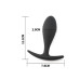 Силиконовая анальная втулка Black silicone, размер L