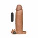 Насадка с вибрацией увеличивающая Add 3" Vibrating Penis Sleeve, Brown